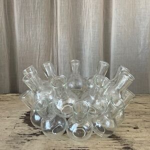 Vintage mid century modern glass flower bud wreath vase plant floral arranger